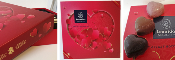 Leonidas joue résolument la carte du romantisme pour la Saint-Valentin 2018. Et propose des chocolats en forme de cœurs, déclinés en trois saveurs.