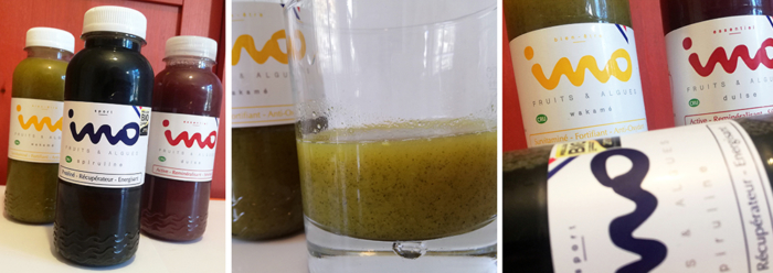 Ino Sport, Ino Essentiel et Ino Bien-être. Pour faire le plein de nutriments essentiels au quotidien, Ino lance des jus de fruits bio à base d’algues.