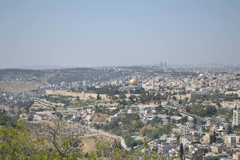 Jérusalem : La vieille ville vue du mont des Oliviers.