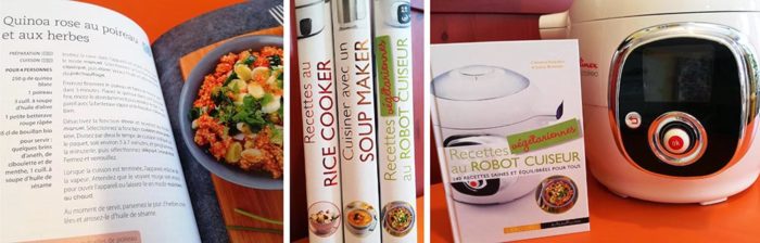La collection Ustensilissimo des Editions Larousse s'enrichit cette année de quatre nouveaux ouvrages : Cuisiner avec un soup maker, Recettes au rice cooker, Recettes végétariennes au robot cuiseur et Recettes au cuit-vapeur.