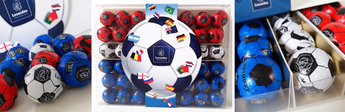Leonidas lance, pour la Coupe du Monde, une nouvelle gamme de chocolats en forme de… petits ballons de football qui vont fédérer les supporters de tous horizons !