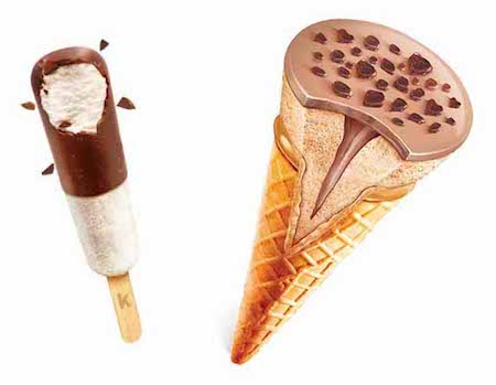 Kinder débarque au rayon glaces avec Kinder Ice Cream : Ice Cream Stick, Ice Cream Sandwich, Bueno Ice Cream Cône et Bueno Ice Cream Mini Cône.