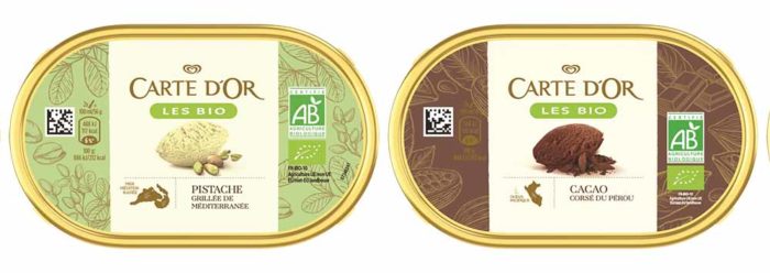 Carte d’Or lance cette année une gamme certifiée AB. Les Bio se déclinent en quatre saveurs incontournables : vanille, cacao, café et pistache.