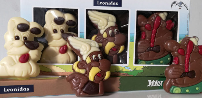 A l’occasion de cette rentrée, des chocolats à l’effigie des personnages de la bande dessinée Astérix sont proposés chez Leonidas.