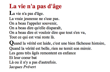 Poème de Jacques Prévert