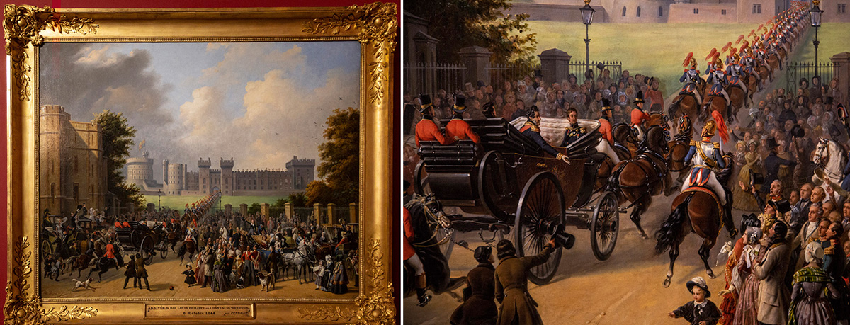 arrivée du roi Louis-Philippe au Château de Windsor – 8 octobre 1844 Par Edouard Pingret 