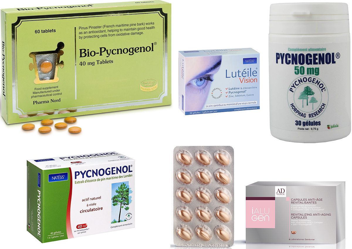 Compléments alimentaires à base de Pycnogenol