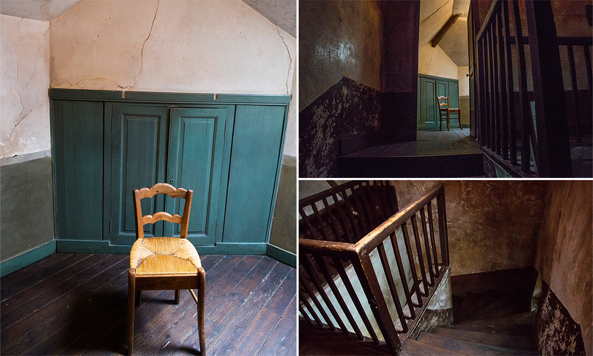 La chambre N°5 de l’Auberge Ravoux. C’est là qu’a vécu Vincent Van Gogh pendant 70 jours et où il est mort.