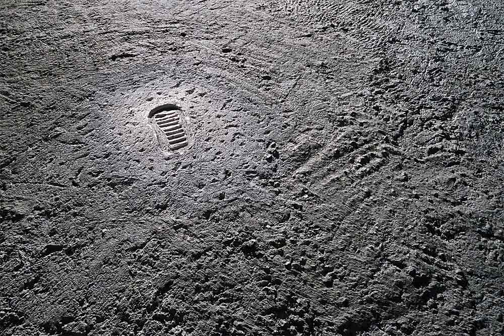 Une trace de pas sur la Lune