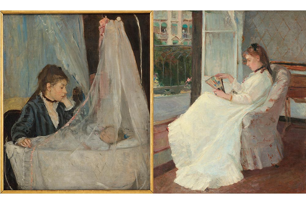 Berthe Morisot : Le Berceau et Jeune femme à sa fenêtre