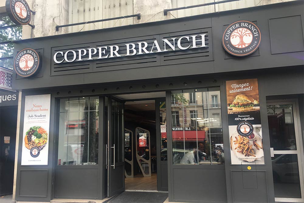 Copper Branch : façade du restaurant