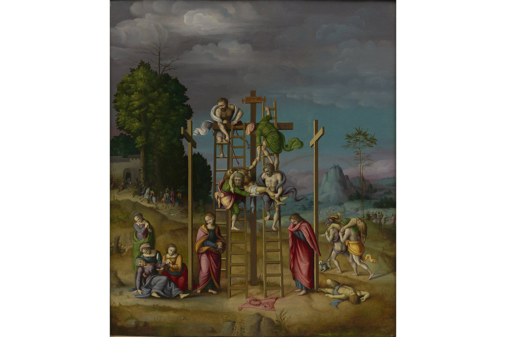 Francesco Ubertini, 1494-1557, Déposition de Croix, c.1520, huile sur panneau, 98,6x84,5 Collection Alana, Newark, USA