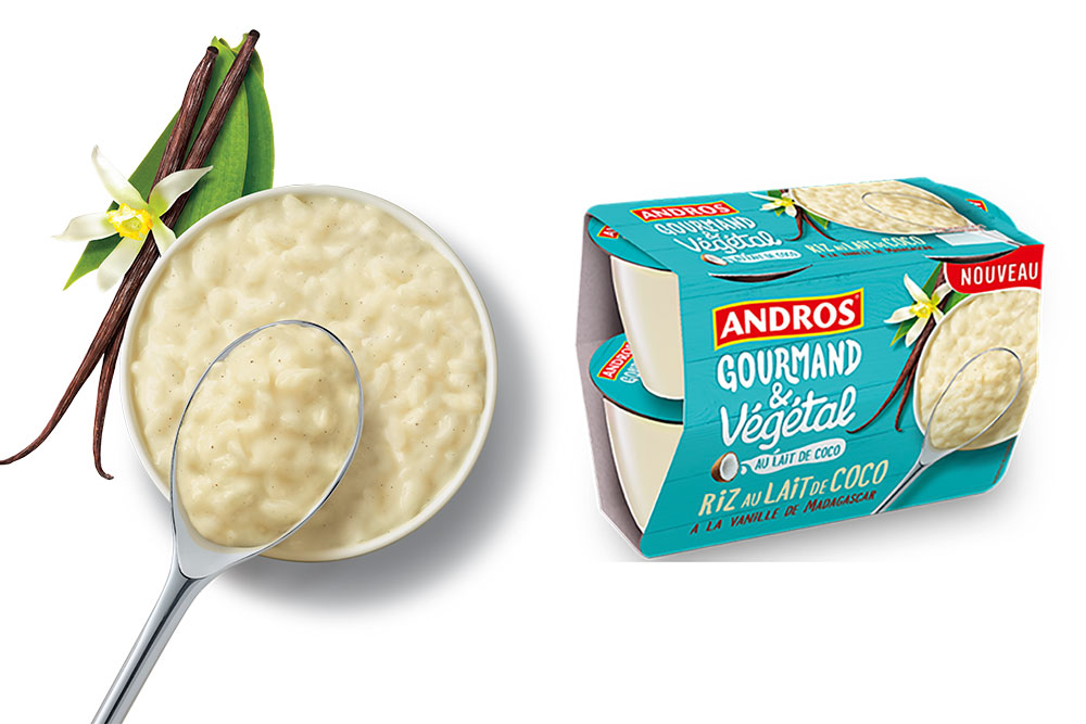 Andros Gourmand et Végétal: riz au lait et vanille