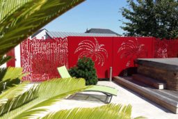 Ambellia Décor Bambou couleur rouge