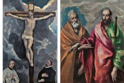 Le Christ en Croix adoré par deux donateurs 1595 Huile sur toile 260 x 171 cm Paris, musée du Louvre, département des Peintures Photo © RMN-Grand Palais (musée du Louvre) / Tony Querrec et Saint Pierre et saint Paul 1600-1605 Huile sur toile 116 x 91,8 cm Barcelone, Museu Nacional d’Art de Catalunya Photo © Fine Art Images/Bridgeman Images