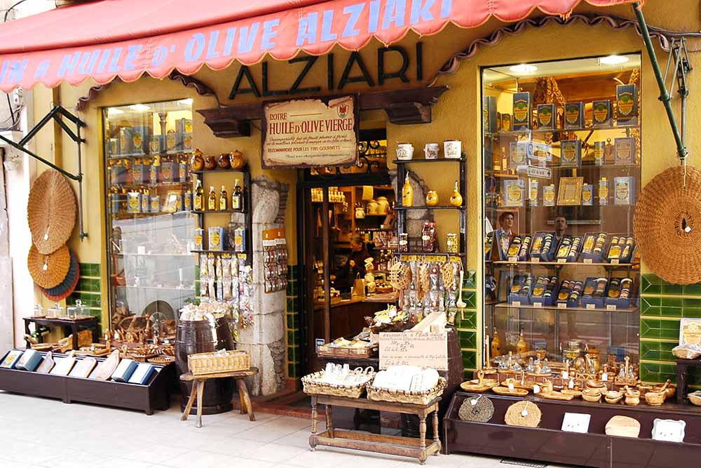 Nicolas - Alziari : la boutique de Nice