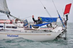 VDH à bord de son Rustler 36 MATMUT lors de la Golden Globe Race