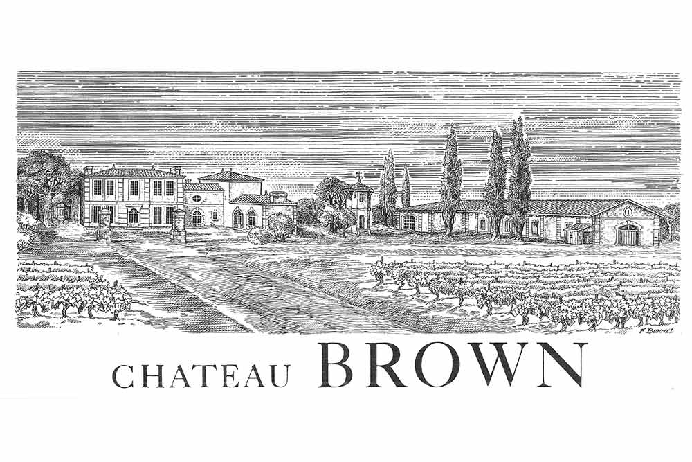 Lithographie de Château Brown