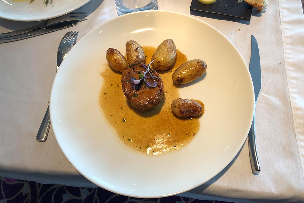 Un plat servi au restaurant du SPA Marin du Val André