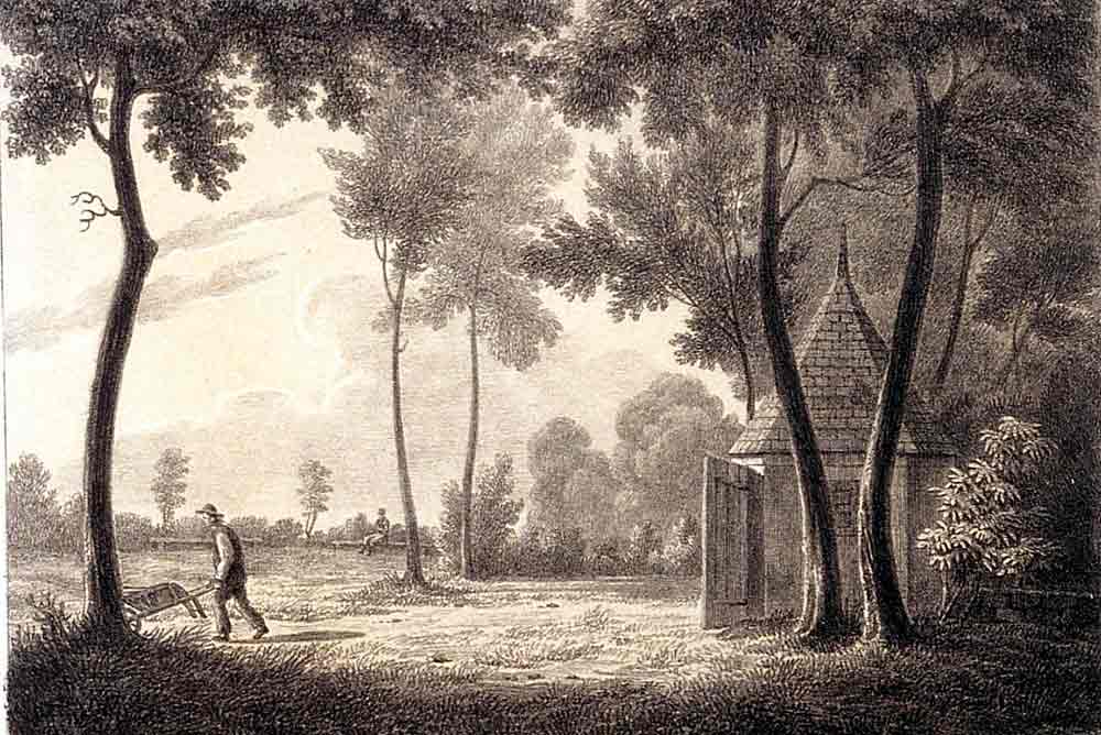 Charles-Joseph Hullmandell. Le Parc des Rochers avec un des brandebourgs, Musée du Château de Vitré. 