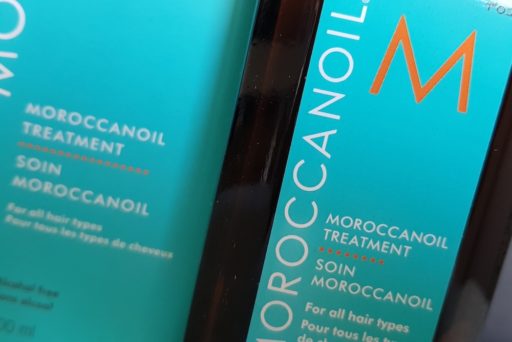 Soins capillaires à l’huile d’argan Moroccanoil.