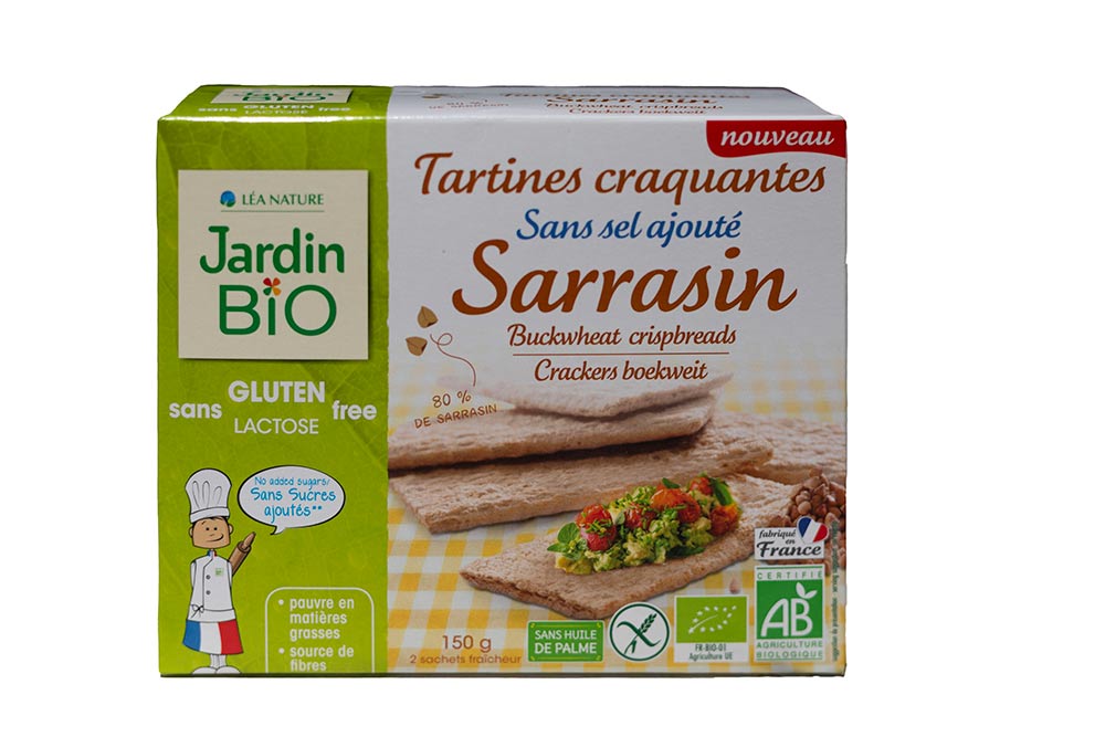Petit déjeuner bio - Tartines craquantes Sarrasin sans gluten
