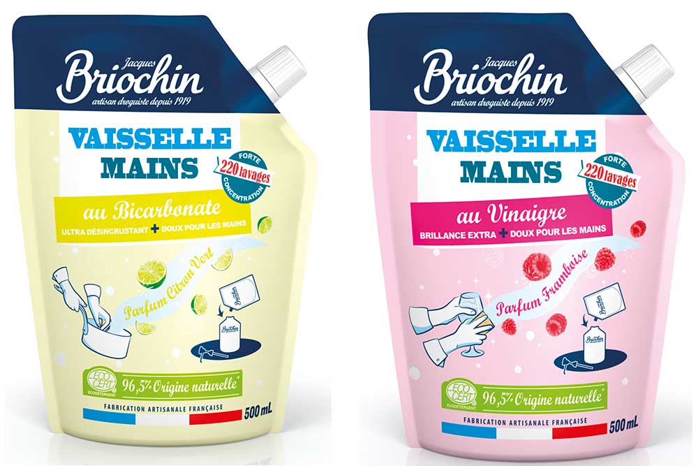 Vaisselle mains avec les ingrédients naturels de Briochin