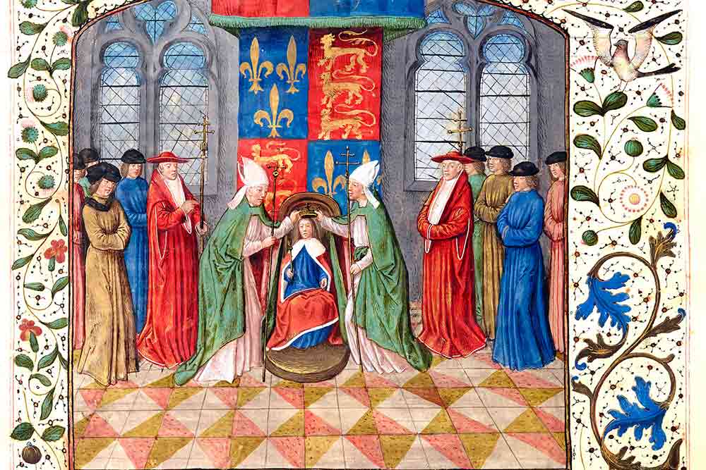 Couronnement d’Henri VI à N-D. de Paris, 16 décembre 1431, J.de Wavrin, Croniques et anciennes istoires de Grant Bretaigne, Paris, m. du Louvre