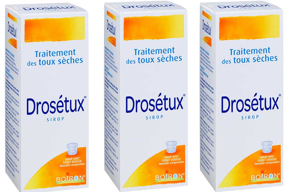 Sirops Boiron - Drosétux sans sucre et à l'arôme mure-vanille
