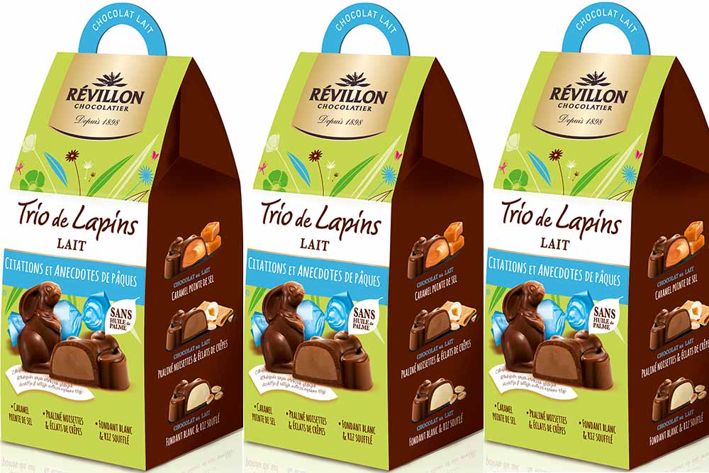 Créations Révillon Chocolatier - Trio de lapins lait