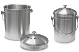 Le seau à compost avec couvercle Inox 5 litres