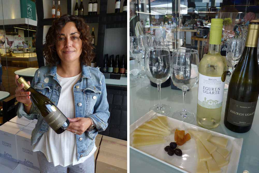 Silvia Ibanez et dégustation de vins Eguren Ugarte de la Rioja Alavesa