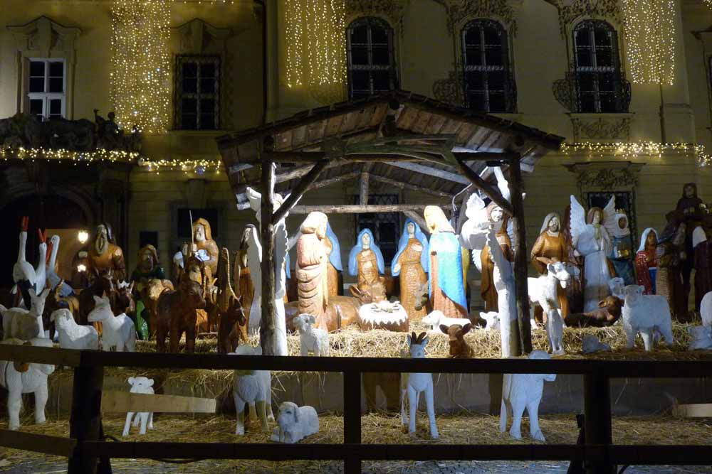 Brno - Crêche de Noël sur une place de Brno 