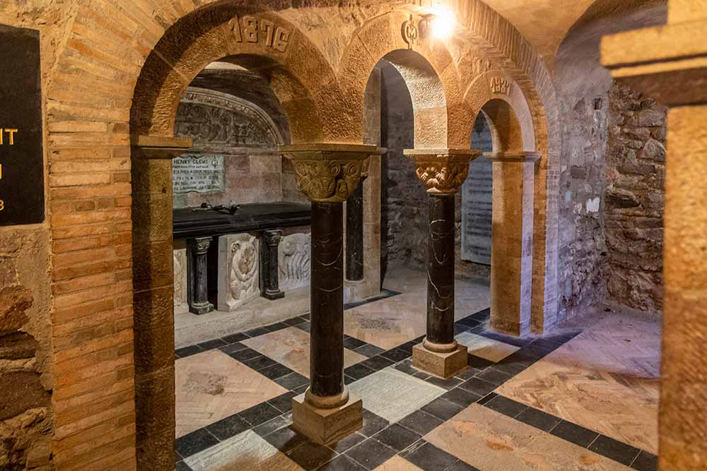 Château de La Napoule - La crypte entièrement imaginée par Henry Clews.