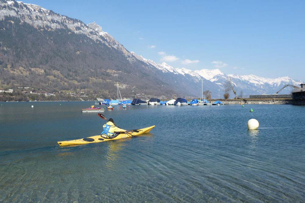 Kayak sur le lac de Brienz