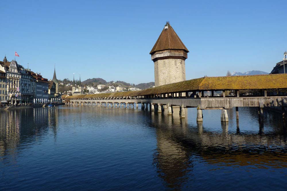 Grand Tour - de Suisse : Le pont de la Chapelle (Chapel bridge)