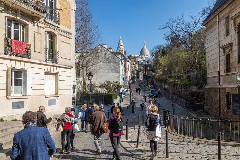 Une des rues les plus photographiées de Montmartre.