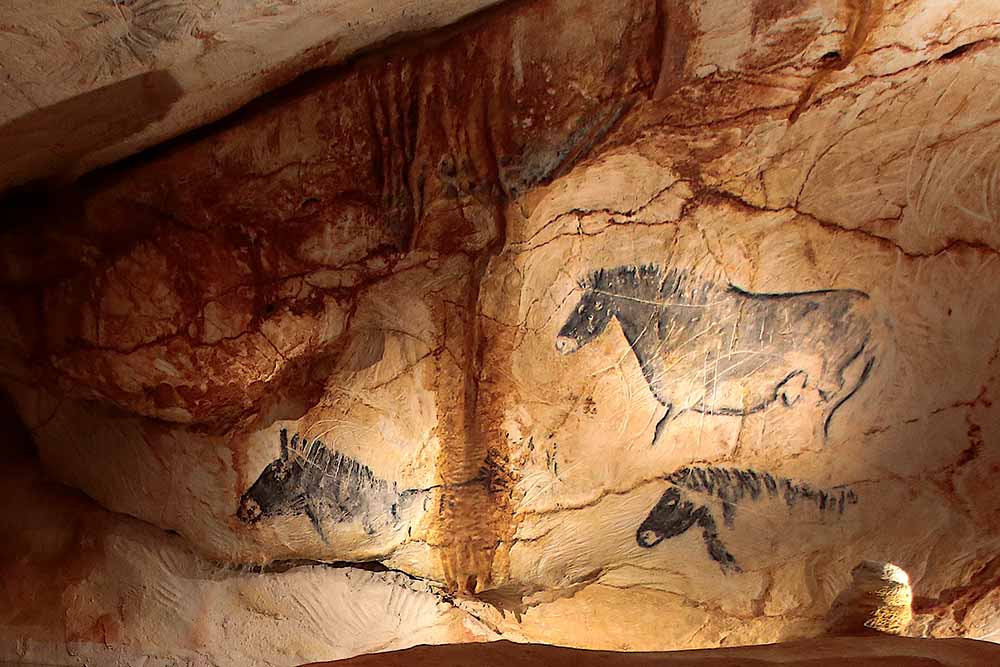 Grotte Cosquer - Panneau des chevaux (détail)