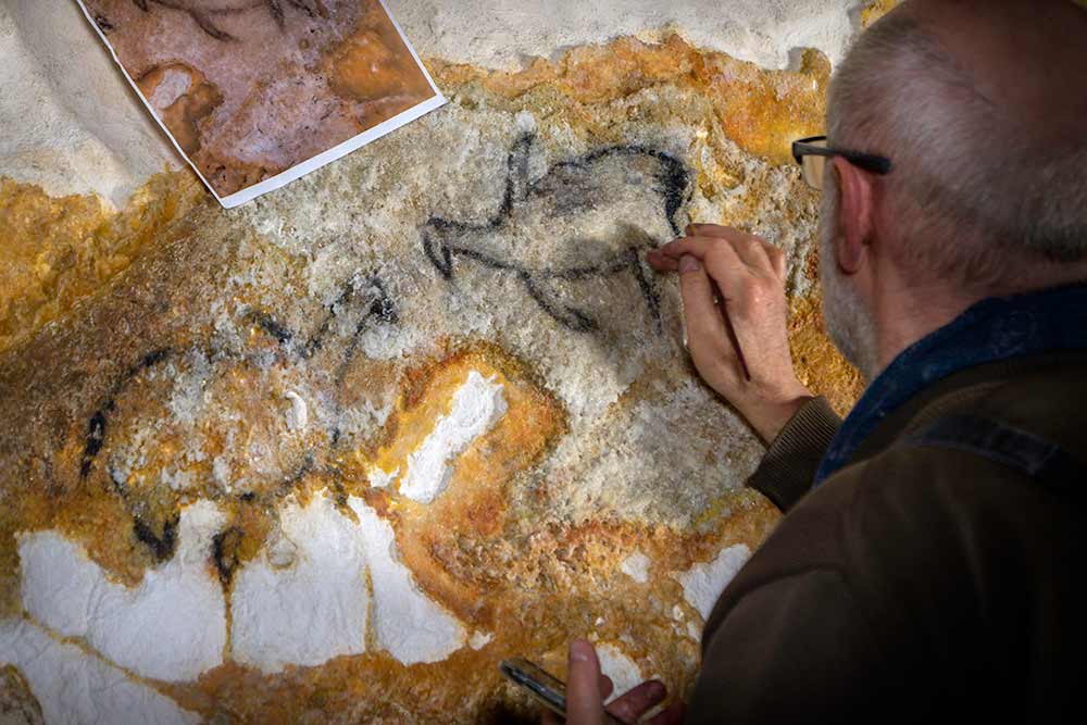 Copie au charbon de bois du panneau des Pingouins ©Kleber Rossillon & région PACA