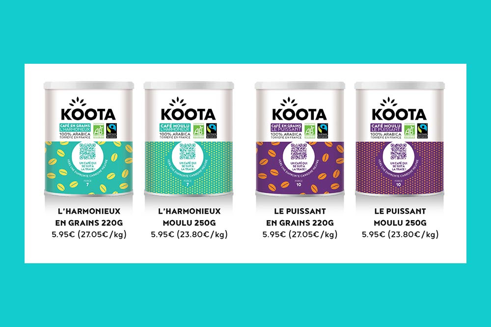 Koota - des cafés biologiques issus de plantations situées à plus de 1400m d’altitude et de coopératives certifiées du commerce équitable.