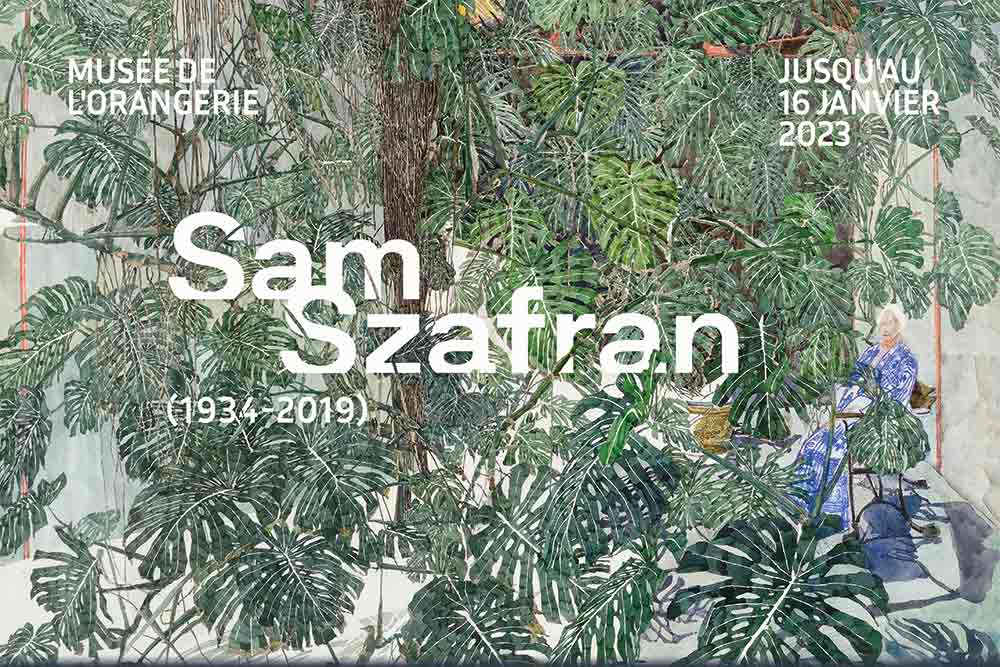 Affiche de l’exposition Sam Szafran (1934 – 2019). Obsessions d’un peintre © Graphisme C. Lakshmanan, direction de la communication, EPMO