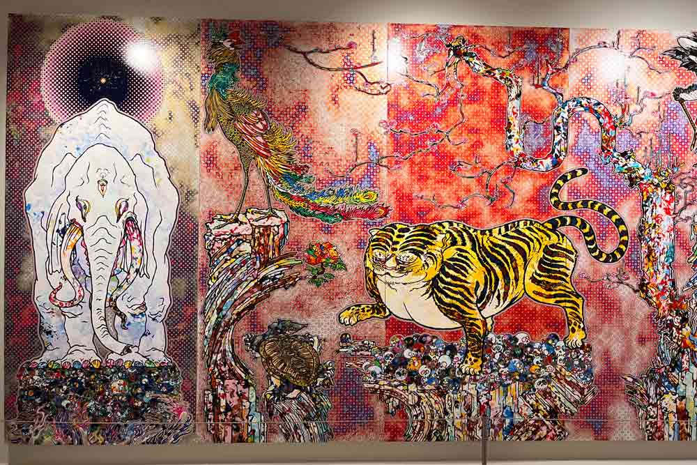 Détail d’une oeuvre de Takashi Murakami (Moco, Barcelone)