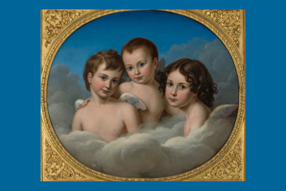 Beauharnais- Giuseppe Mazzola, les trois premiers enfants en angelots, hsp 1812©Napoleonmuseum Arenenberg