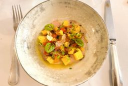 Le Réminet - ceviche de sériole mangue & concassé de tomates confites
