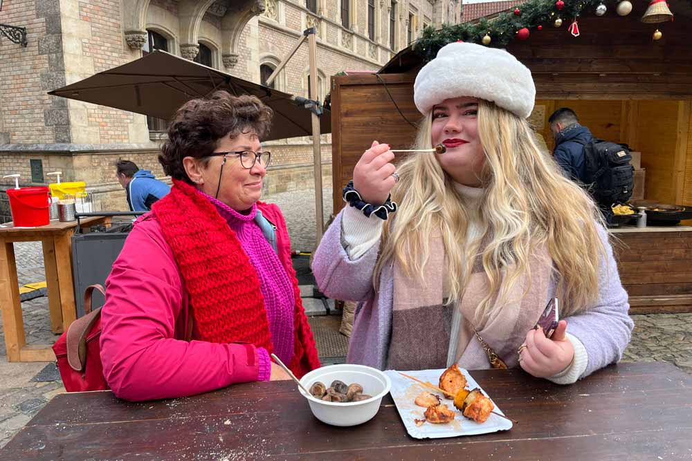 Bon appétit mesdames ! (marché de Noël, château de Prague)