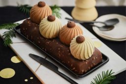 Le Fabuleux marché de noël avec la Bûche glacée noisette pistache
