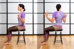 Twist du buste avec bâton