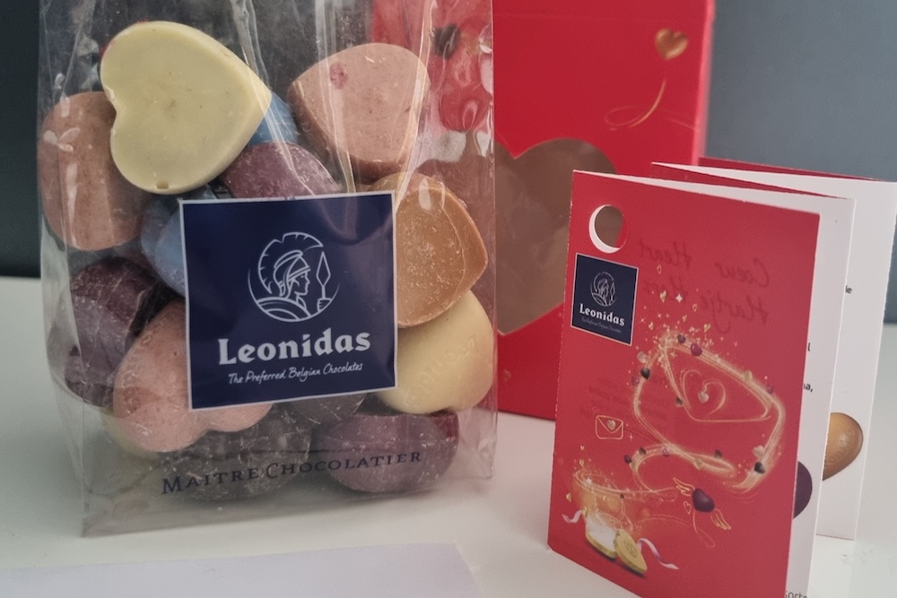 Leonidas : des petits coeurs en chocolat pour célébrer l'Amour