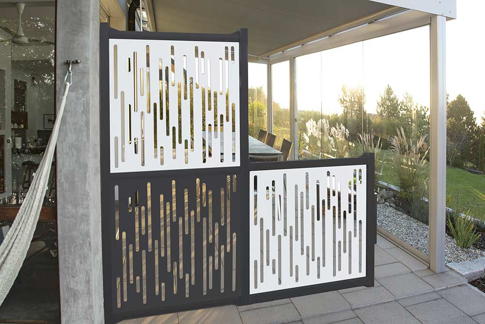 Brises-vues - Modules en kit de panneaux de forme carrée