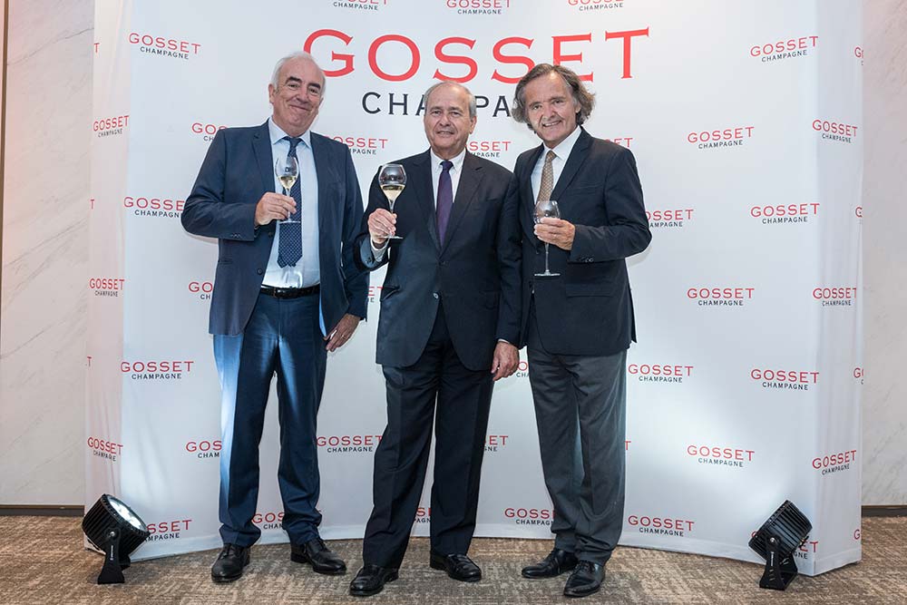 Maison Gosset - Alain Baraton, Jean-Pierre Cointreau et Pierre-Emmanuel Taittinger